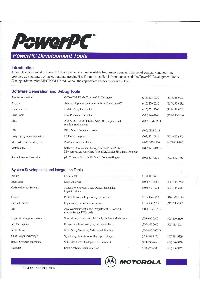 Motorola - PowerPC Development Tools