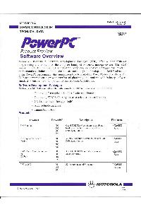 Motorola - PowerPC - Product Preview - Software Overview