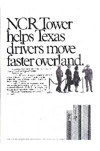 NCR (National Cash Register Co.) - NCR Tower helps Texas drivers move faster overland.