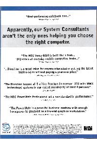 Nec - Apparently, our System Consultants aren't the only ones helping you choose the right computer.