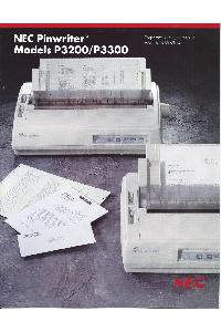 Nec - Nec Pinwriter - Models P3200/P3300