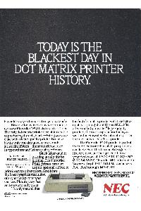 Nec - Today is the blackest day in dot matrix printer history