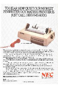 Nec - To hear how quiet our newest pinwriter dot matrix printer is ...