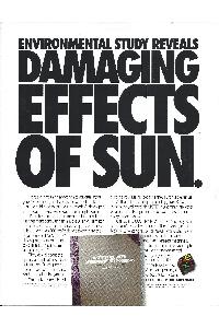 NeXT Inc. (Next Computer Inc.) (Next Software Inc.) - Environmental study reveals Damaging Effects Of Sun
