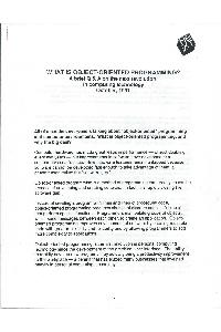 NeXT Inc. (Next Computer Inc.) (Next Software Inc.) - What Is Object Oriented Programming?