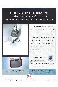 Oce' - Before you dive headfirst into digital copiers, We'd like to re-introduce the art of thinking ahead.