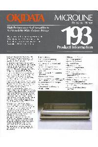 OkiData - Microline193 Personal Printer