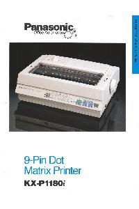 Panasonic Co. - Panasonic KX-p1180i 9Pin Dot Matrix Printer