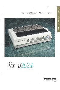 Panasonic Co. - Panasonic KX-p2624 Presenting Quiet Dot Matrix Printer