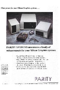 Parity Systems Inc. - PARITY SYSTEMS announces a family of enhancements for your Silicon Graphics systems