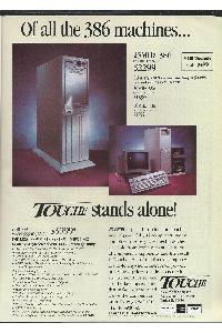PCPros - Of all the 386 machines ... Touche stands alone!