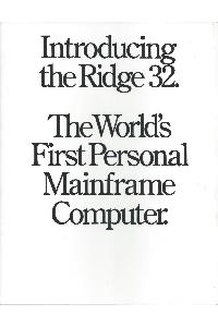 Ridge Computers  - Introducing the Ridge 32