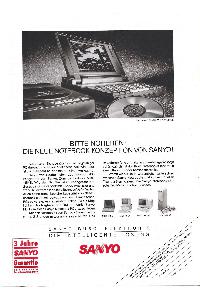 Sanyo Business Systems Corp. - BITTE NOTIEREN: DIE NEUE NOTEBOOK-KONZEPTION VON SANYO !