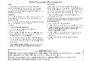 Silicon Graphics (SGI) - SGI Corporate Presentation
