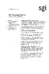 Silicon Graphics (SGI) - SGI Developer Service
