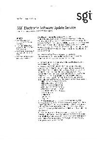 Silicon Graphics (SGI) - SGI Electronic Software Update Service