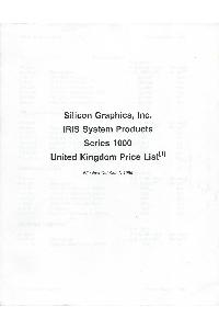 Silicon Graphics (SGI) - IRIS Series 1000 Proce list