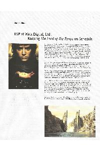 Silicon Graphics (SGI) - ESP at Weta Digital, Ltd.. Keeping The Lord of the Rings on Schedule