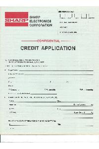 Sharp - Credit Application