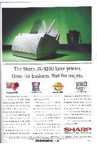 Sharp - The Sharp JX-9200 laser printer. Good for business. Bad for inkjets.