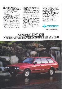 Sperry Corp. (Unisys) - A fast selling car needs a fastmoving computer system.