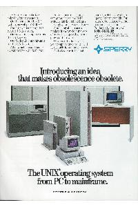 Sperry Corp. (Unisys) - Introducing an idea that makes obsolescence obsolete