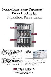 Storage Dimensions - Storage Dimensions TapeArray - Parallel Backup for Unparalleled Performance.