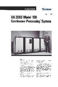 Stratus Computer Inc. - XA 2000 Model 100 Continuous Processing System