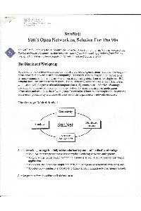 Sun Microsystems - SunNet: Sun's open networking solution fo the 90s