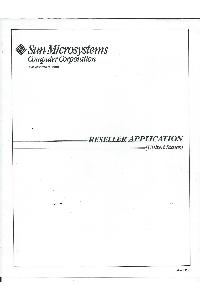 Sun Microsystems - Reseller application (United States)