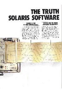 Sun Microsystems - The Truth About Solaris Software Environment