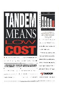 Tandem Computers Inc. - Tandem means low cost
