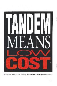 Tandem Computers Inc. - Tandem means low cost
