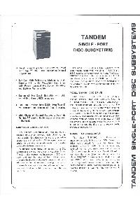 Tandem Computers Inc. - Tandem SinglePort Disc Subsystems