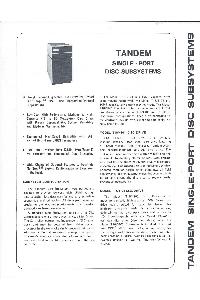 Tandem Computers Inc. - Tandem SinglePort Disc Subsystems