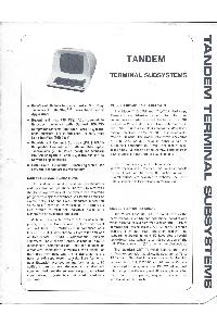 Tandem Computers Inc. - Tandem Terminal Subsystems