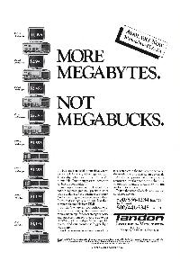 Tandon - More megabytes. Not megabucks.
