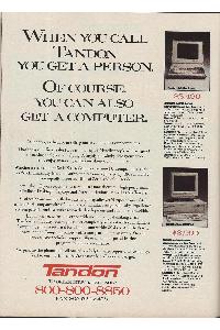 Tandon - When you call Tandon you get a person. Of course you can also get a computer