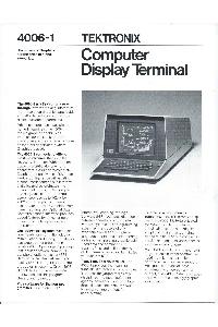 Tektronix - 4006-1 Computer Display Terminal