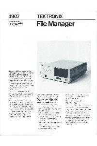 Tektronix - 4907 File Manager