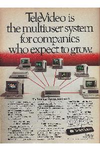 Televideo Systems Inc. - TeleVideo is the multiuser system for companies who expect to grow.