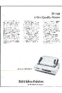 Televideo Systems Inc. - TP 750 Letter quality printer