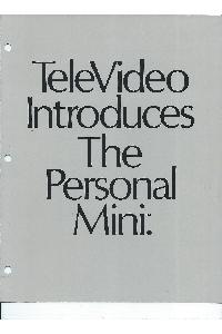 Televideo Systems Inc. - Televideo introduces the Personal Mini