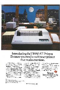 Texas Instruments Inc. - Introducing the TI 880 AT Printer. Because you need a multi-user printer overtime.