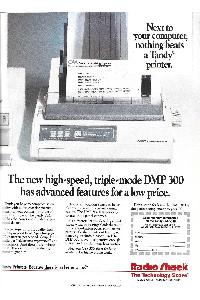 Tandy Corp. - The new high-speed, triple-mode DMP 300 has advanced features for a low price.