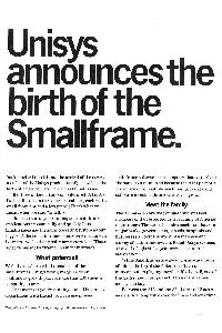 Sperry Corp. (Unisys) - Unisys announces the birth of the Smallframe.