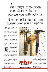Sperry Corp. (Unisys) - t Unisys, three open client/server platforms provide you with options.