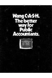 Wang Laboratories Inc. - Wang C.A.S.H. The better way for Public Accountants