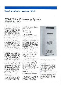 Wang Laboratories Inc. - DVX-II voice processing system Model 3110/D