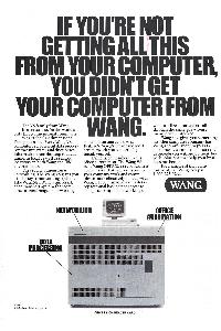 Wang Laboratories Inc. - If you're not getting all this from your computer, you didn't get your computer from Wang.